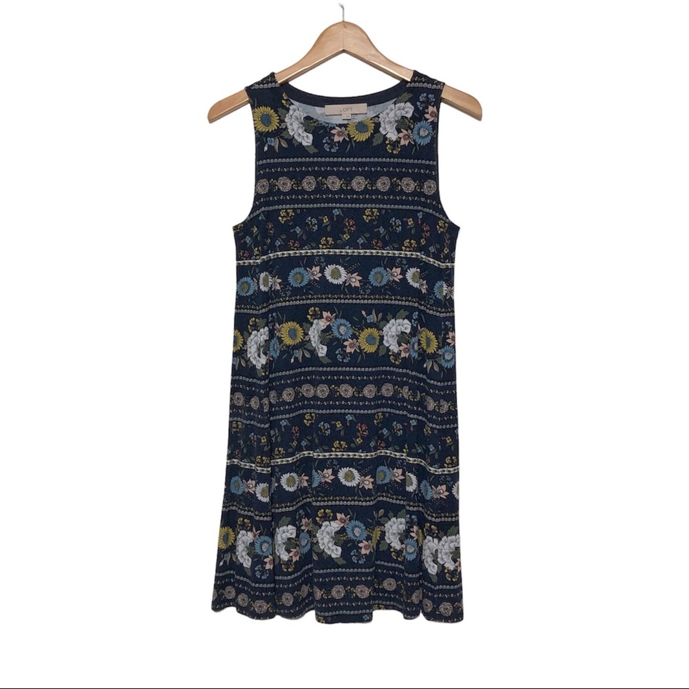 Loft Floral Printed Swing Dress - Picture 6 of 12